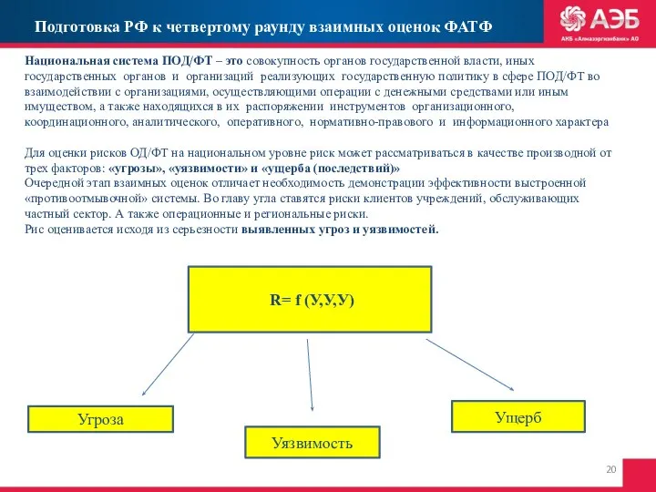 Национальная система ПОД/ФТ – это совокупность органов государственной власти, иных государственных