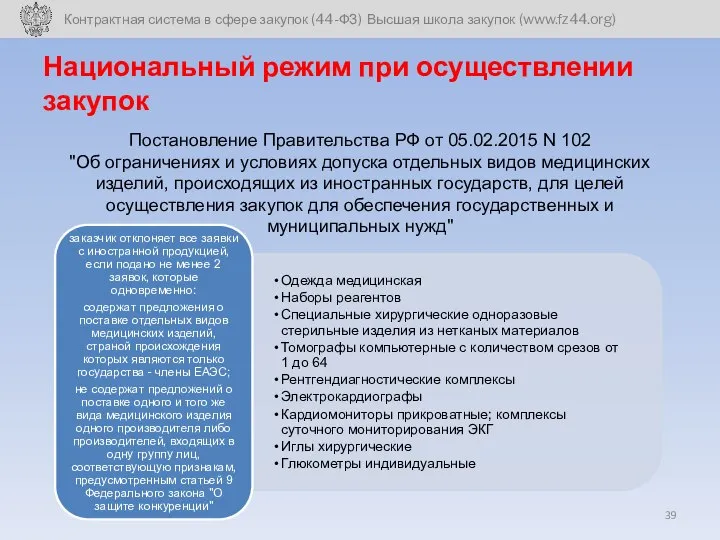 Национальный режим при осуществлении закупок Постановление Правительства РФ от 05.02.2015 N