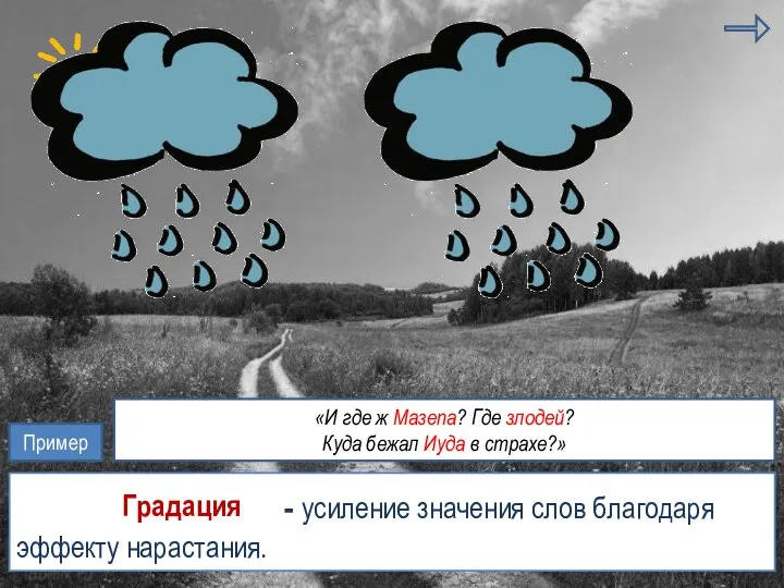 инверсия параллелизм - усиление значения слов благодаря эффекту нарастания. градация Градация