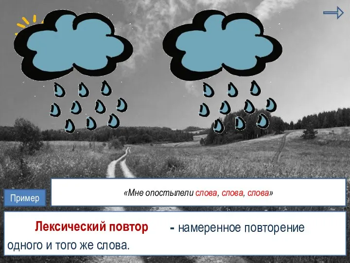 метонимия перифраза - намеренное повторение одного и того же слова. лексический