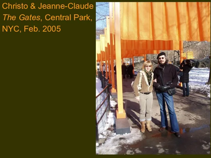. Christo & Jeanne-Claude The Gates, Central Park, NYC, Feb. 2005