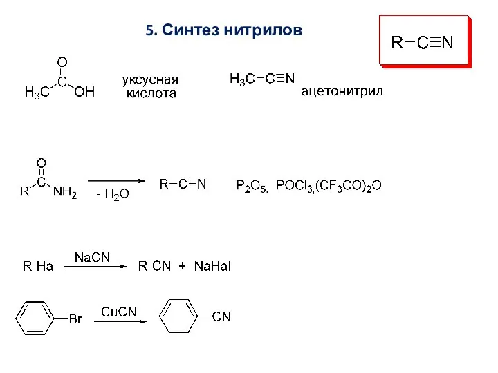 5. Синтез нитрилов