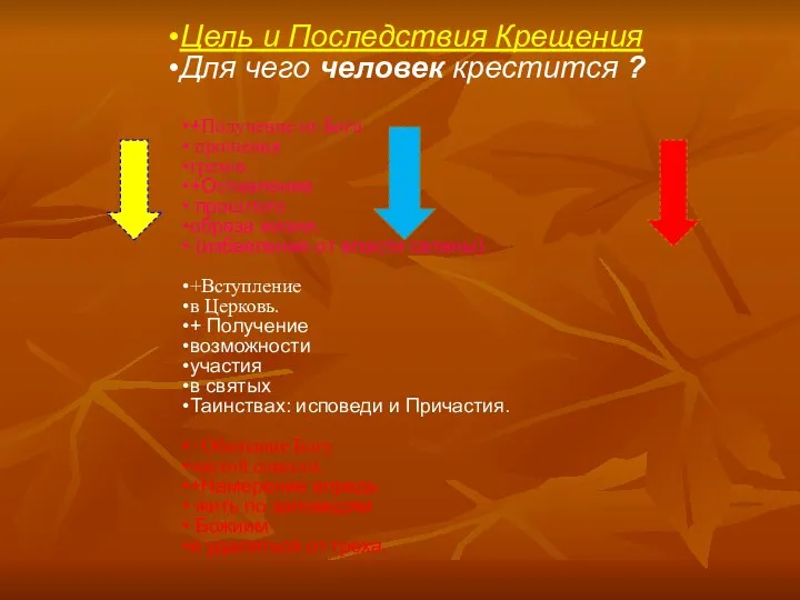 Цель и Последствия Крещения Для чего человек крестится ? +Получение от