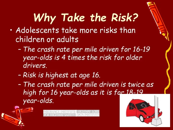 Why Take the Risk? Adolescents take more risks than children or