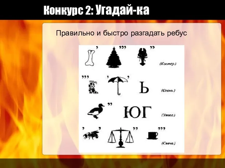 Конкурс 2: Угадай-ка Правильно и быстро разгадать ребус