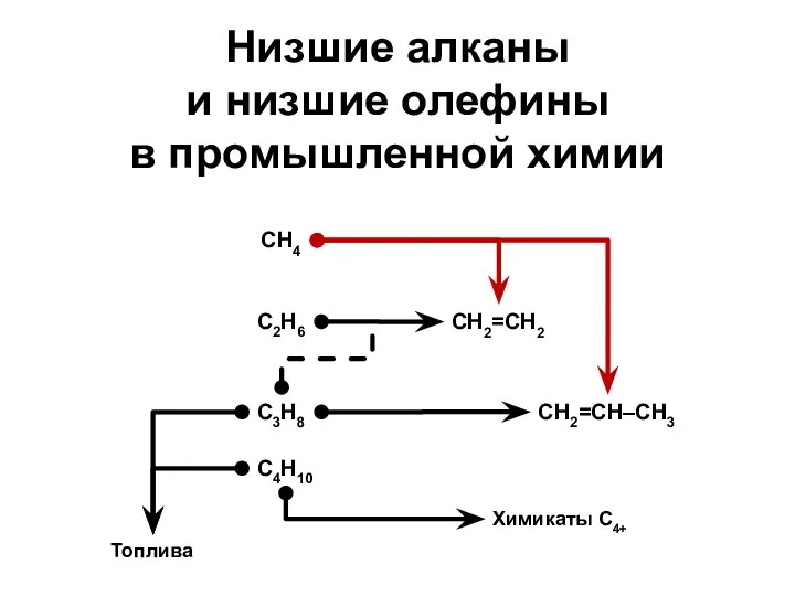 Низшие алканы и низшие олефины в промышленной химии CH4 C2H6 C3H8