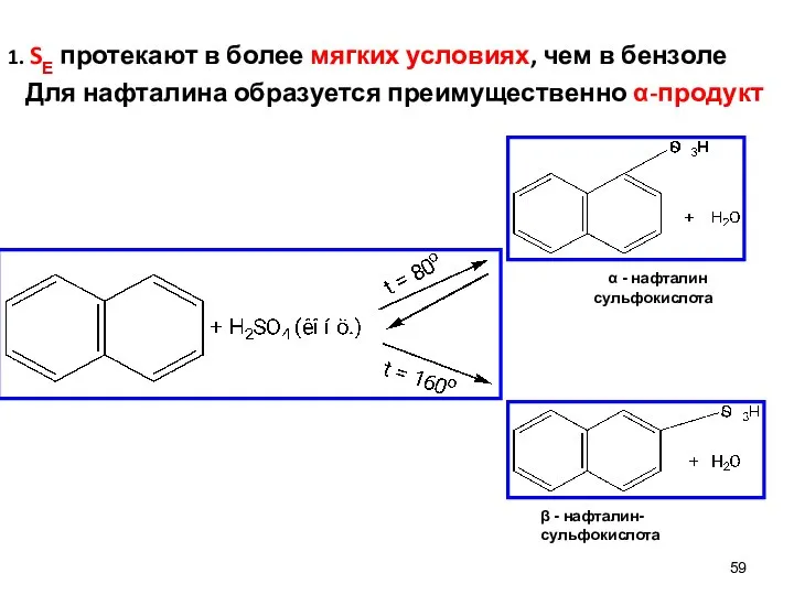 1. SЕ протекают в более мягких условиях, чем в бензоле Для