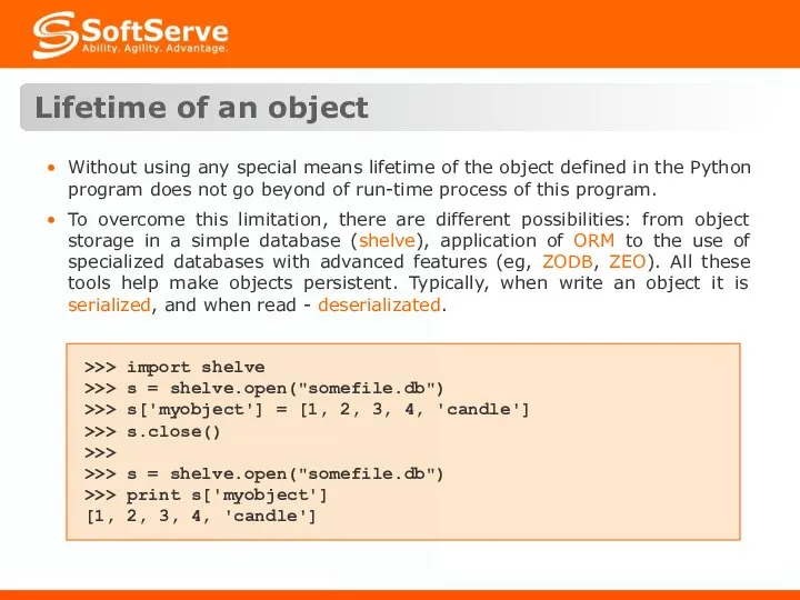 Lifetime of an object Without using any special means lifetime of