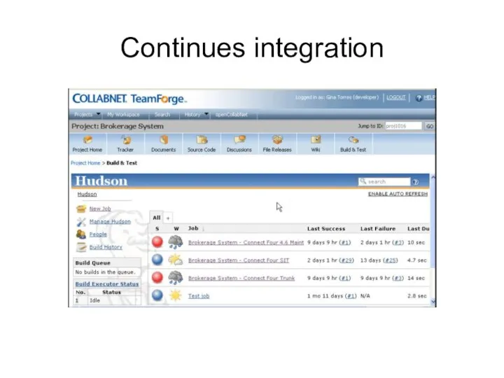 Continues integration