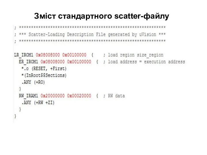 Зміст стандартного scatter-файлу