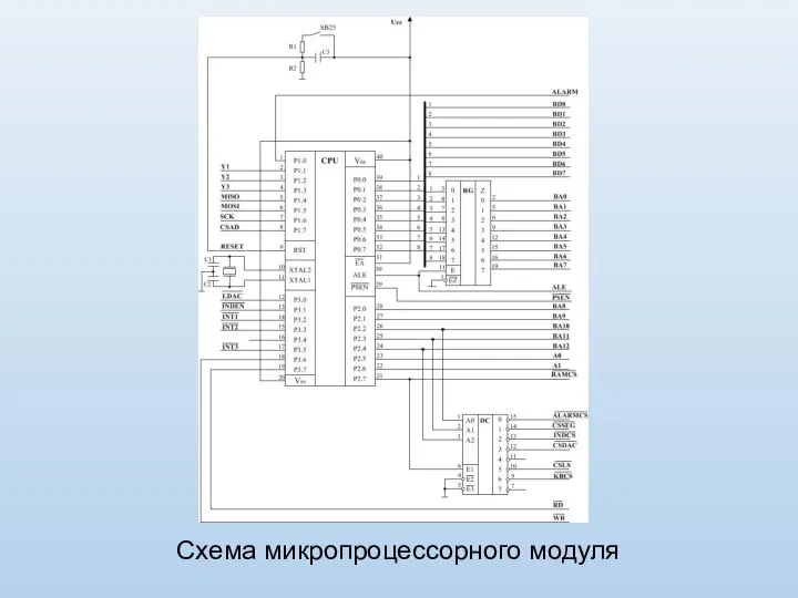 Схема микропроцессорного модуля