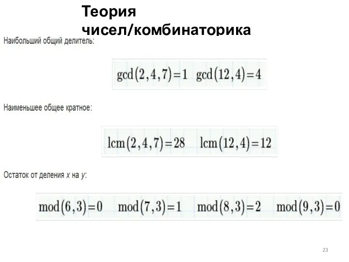 Теория чисел/комбинаторика