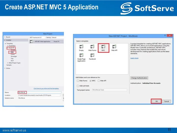 Create ASP.NET MVC 5 Application