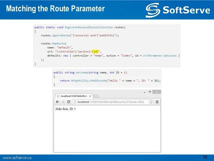 Matching the Route Parameter