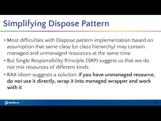 Simplifying Dispose Pattern Most difficulties with Dispose pattern implementation based on