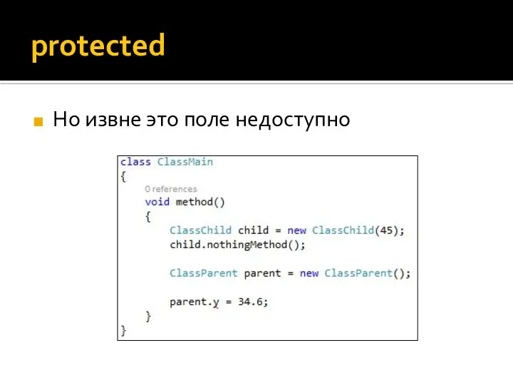 protected Но извне это поле недоступно