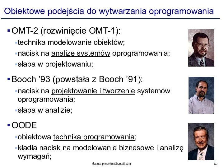 Obiektowe podejścia do wytwarzania oprogramowania OMT-2 (rozwinięcie OMT-1): technika modelowanie obiektów;