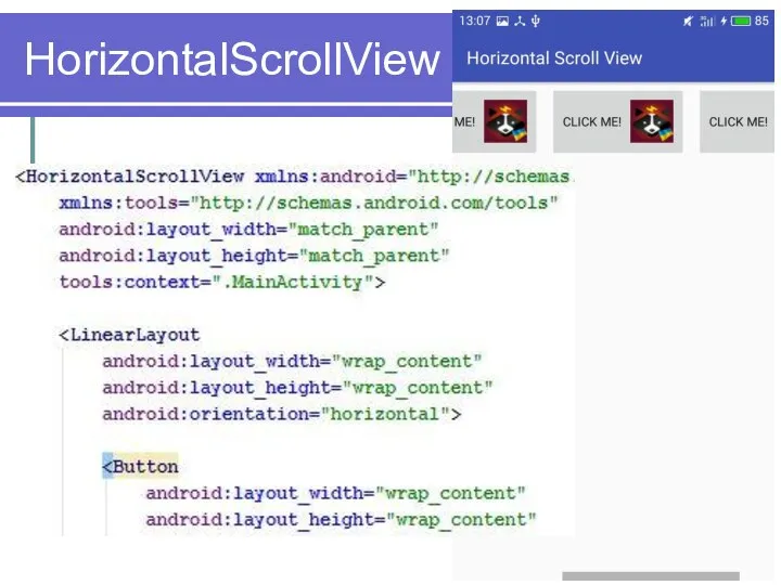 HorizontalScrollView