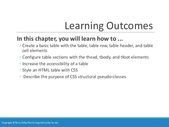 Learning Outcomes In this chapter, you will learn how to ...