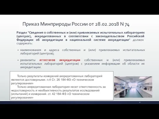 Раздел "Сведения о собственных и (или) привлекаемых испытательных лабораториях (центрах), аккредитованных