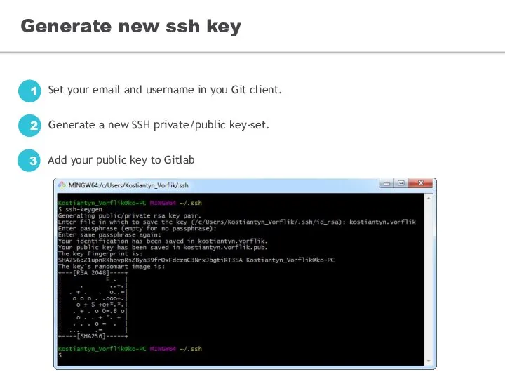 Generate new ssh key