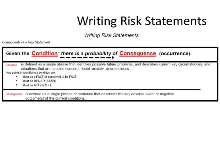 Writing Risk Statements