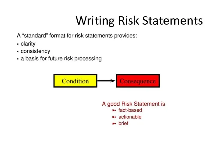 Writing Risk Statements