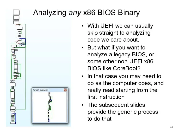 Analyzing any x86 BIOS Binary With UEFI we can usually skip