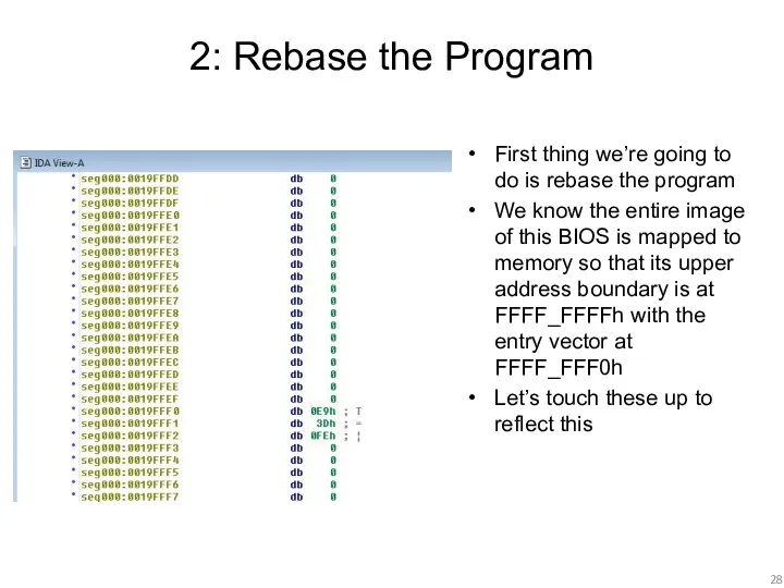 2: Rebase the Program First thing we’re going to do is