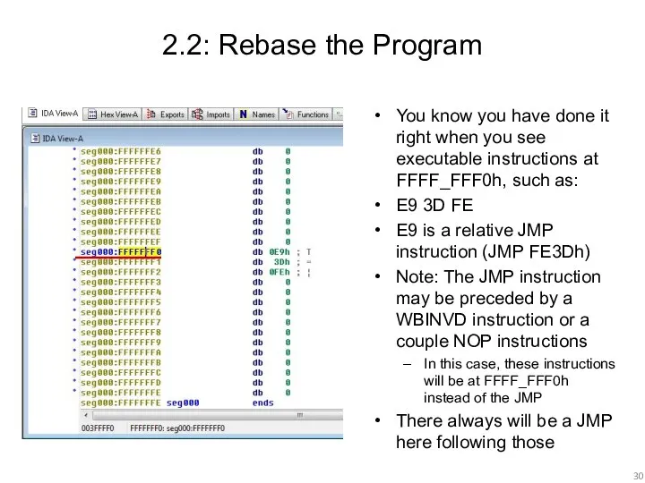 2.2: Rebase the Program You know you have done it right