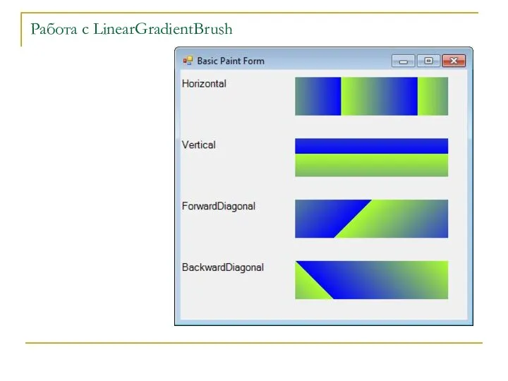 Работа с LinearGradientBrush