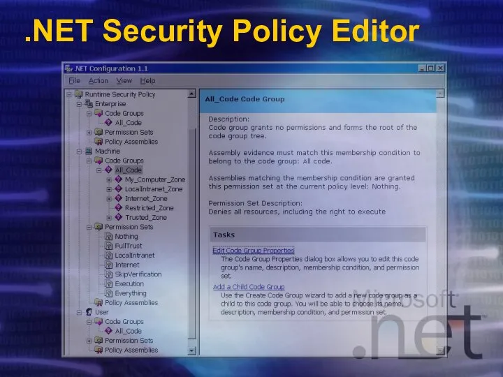 .NET Security Policy Editor