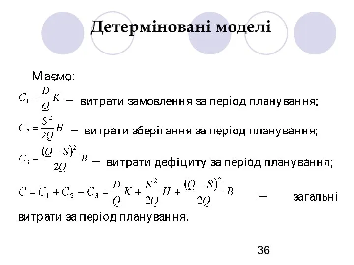 Детерміновані моделі