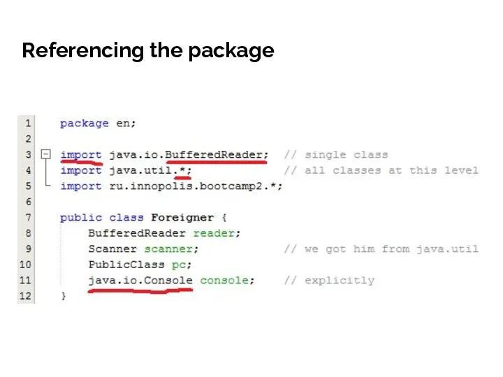 Referencing the package