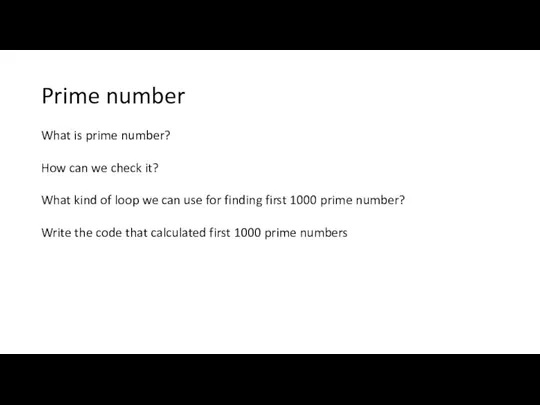 Prime number What is prime number? How can we check it?