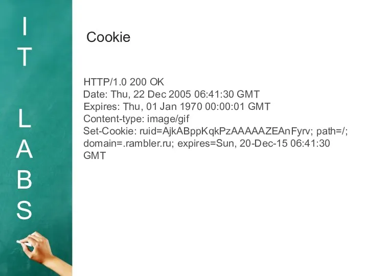 I T L A B S Сookie HTTP/1.0 200 OK Date: