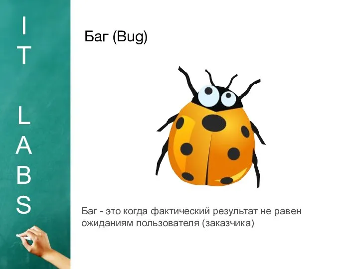 I T L A B S Баг (Bug) Баг - это
