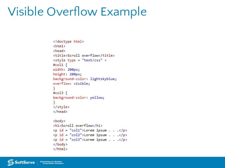 Visible Overflow Example