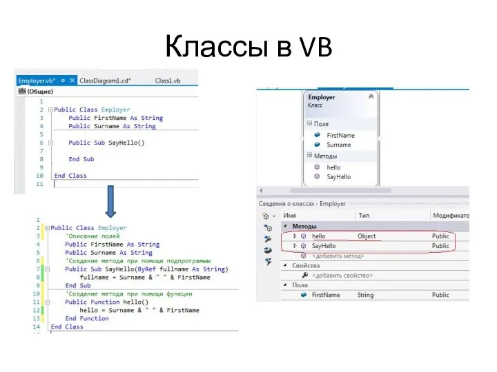 Классы в VB