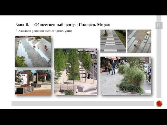 Зона В. Общественный центр «Площадь Мира» 3 Аналоги решения пешеходных улиц IL