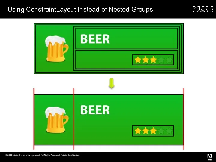 Using ConstraintLayout Instead of Nested Groups