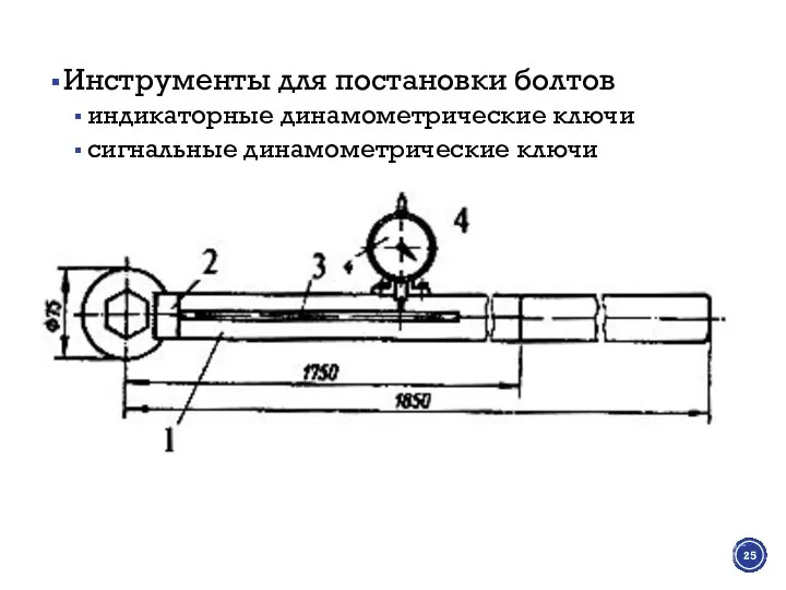 Инструменты для постановки болтов индикаторные динамометрические ключи сигнальные динамометрические ключи