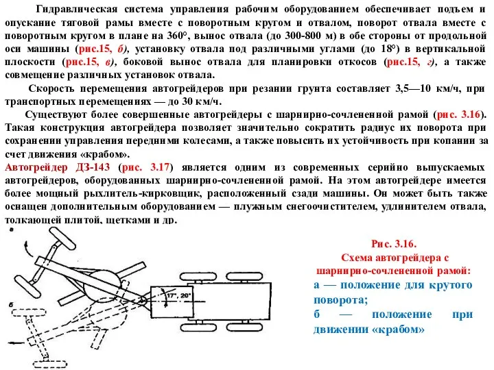 Гидравлическая система управления рабочим оборудованием обеспечивает подъем и опускание тяговой рамы