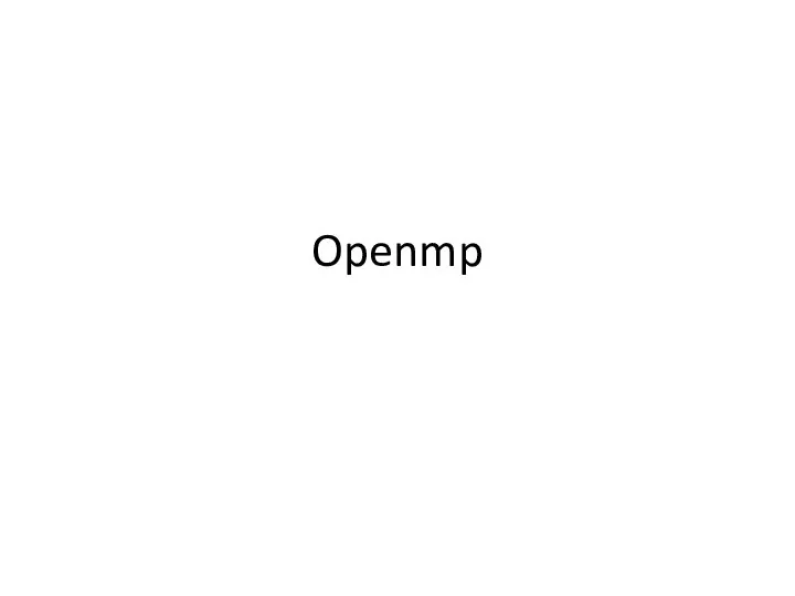 Openmp