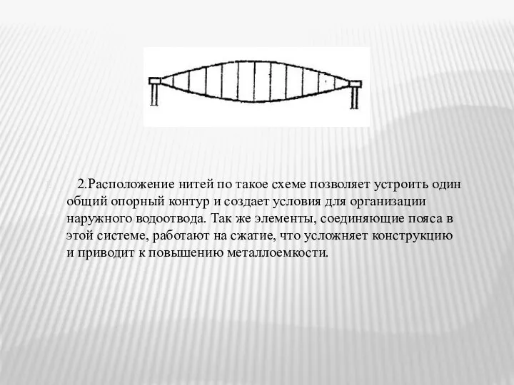 2.Расположение нитей по такое схеме позволяет устроить один общий опорный контур