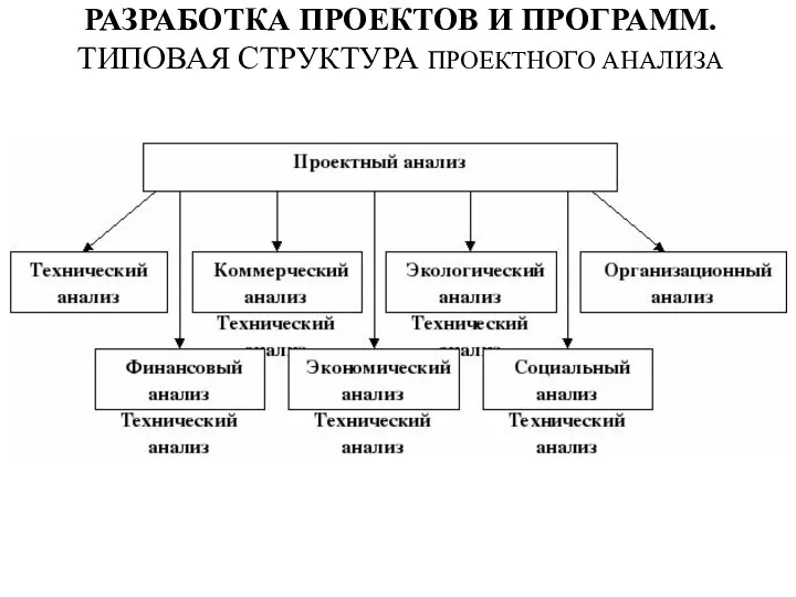 РАЗРАБОТКА ПРОЕКТОВ И ПРОГРАММ. ТИПОВАЯ СТРУКТУРА ПРОЕКТНОГО АНАЛИЗА