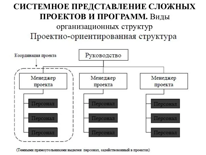 СИСТЕМНОЕ ПРЕДСТАВЛЕНИЕ СЛОЖНЫХ ПРОЕКТОВ И ПРОГРАММ. Виды организационных структур