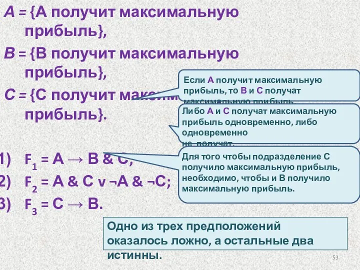 А = {А получит максимальную прибыль}, В = {В получит максимальную