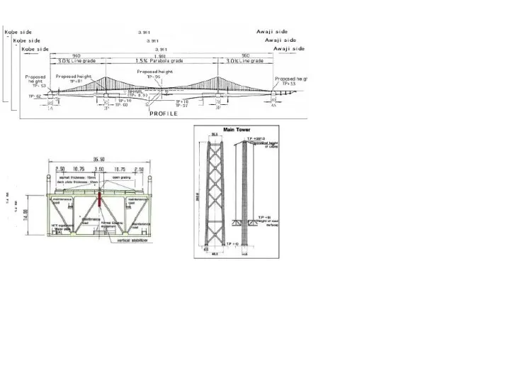 Рис. 6. Схема моста «Акэси Кэйкаё» Рис. 6. Схема моста «Акэси