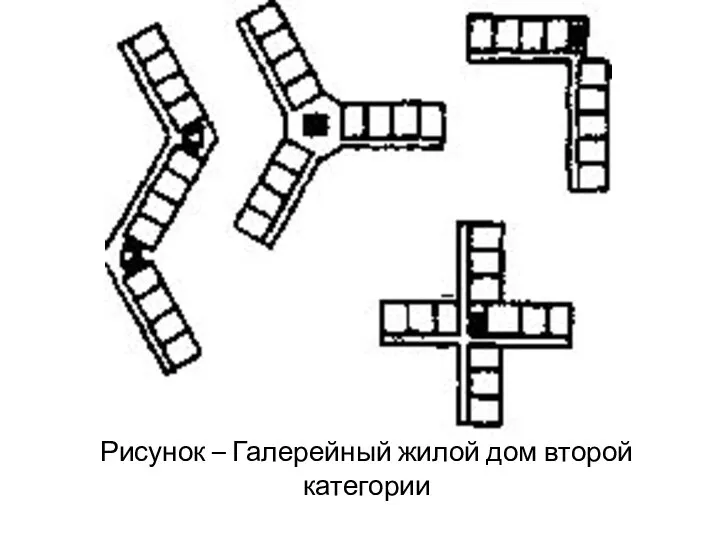 Рисунок – Галерейный жилой дом второй категории